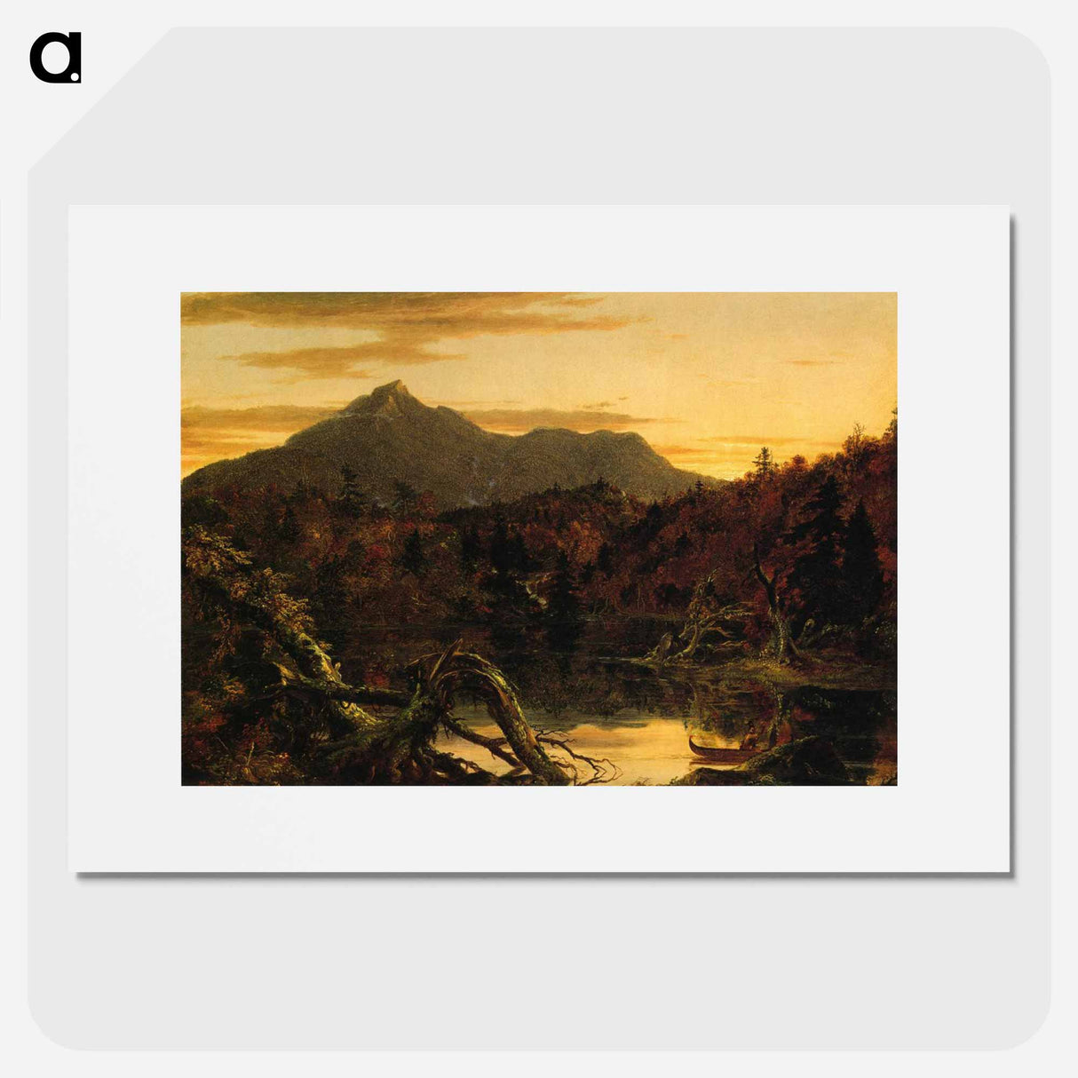 アートポスター-Autumn Twilight View of Copway Peak (Mount Chocorua, New Hampshire) - トーマス コール Poster.