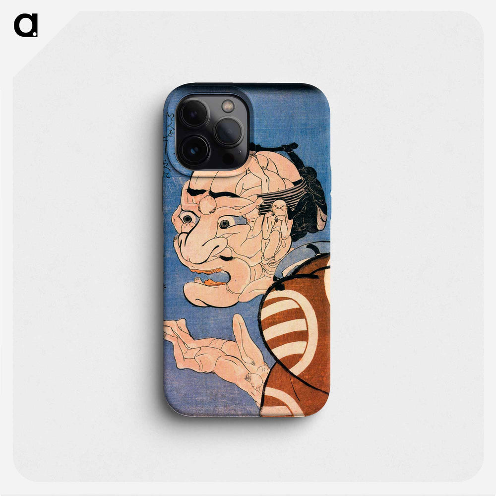 At first glance he looks fierce, but he is really a kind person - 歌川 国芳 Phone Case.