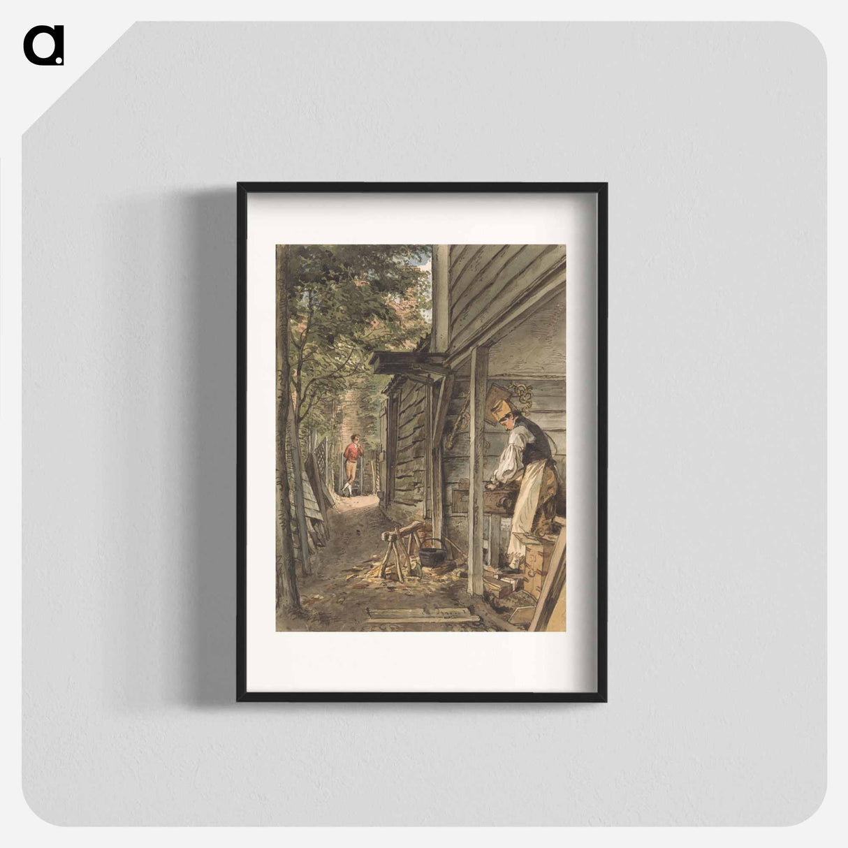 Dr. Munro's Carpenter at Work - William Henry Hunt Poster.