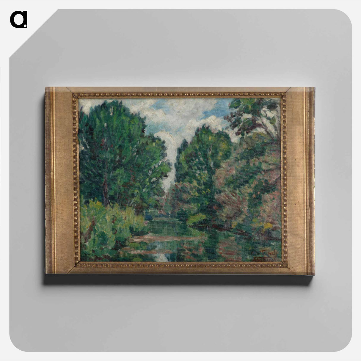 River landscape - アルフレッド ウィリアム フィンチ Canvas.