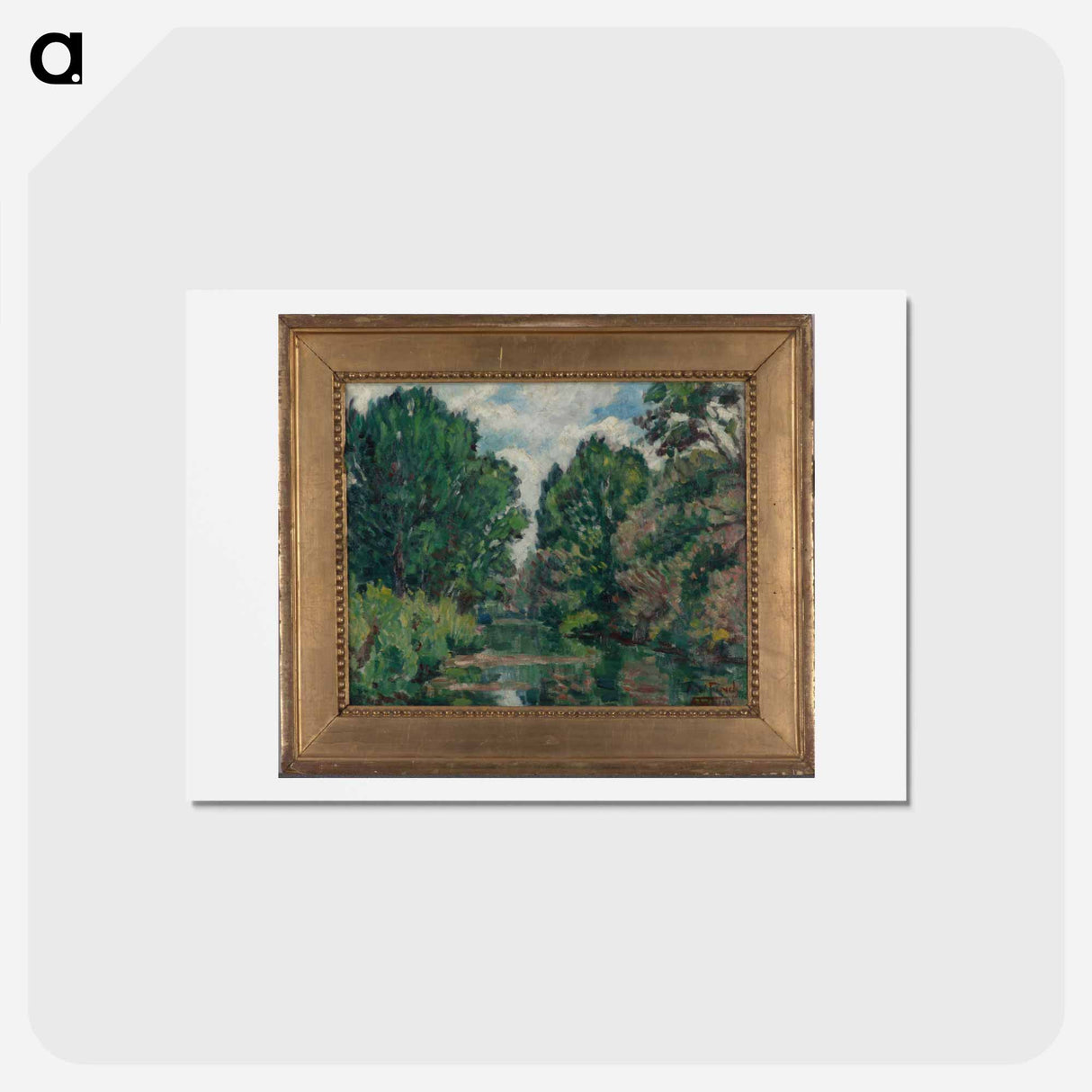 River landscape - アルフレッド ウィリアム フィンチ Postcard.