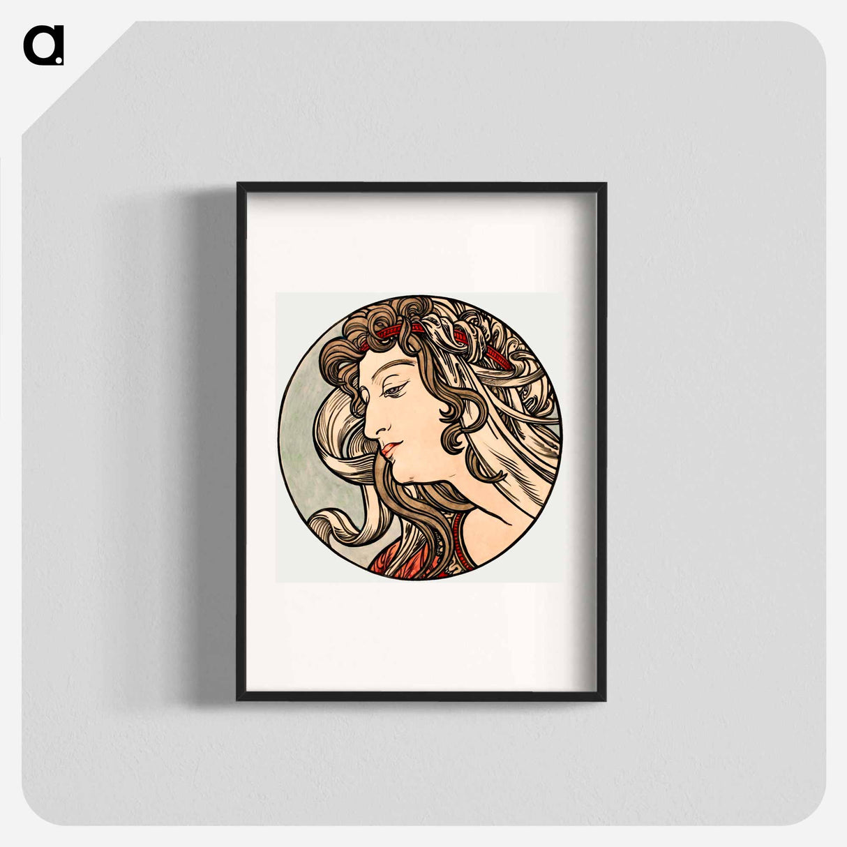 Stained glass window for the facade of the Fouquet boutique - アルフォンス ミュシャ Poster.