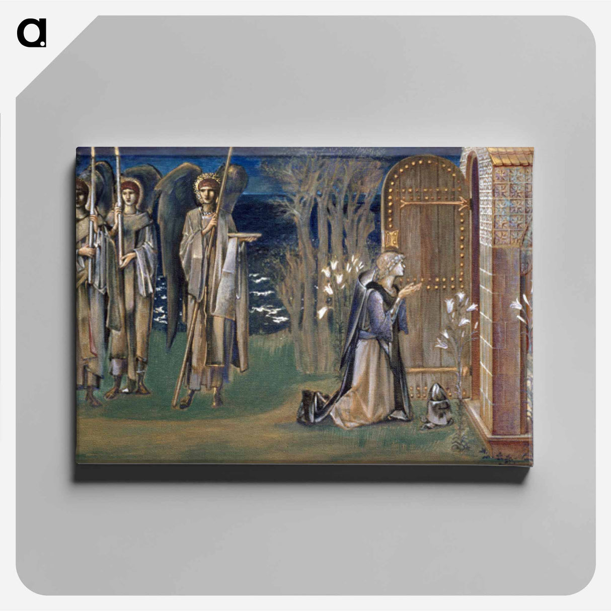 Quest for the Holy Grail - Study for The Attainment - エドワード バーン ジョーンズ Canvas.