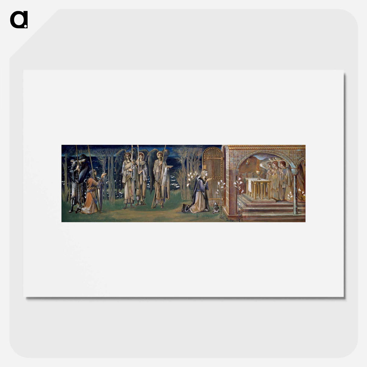 Quest for the Holy Grail - Study for The Attainment - エドワード バーン ジョーンズ Poster.