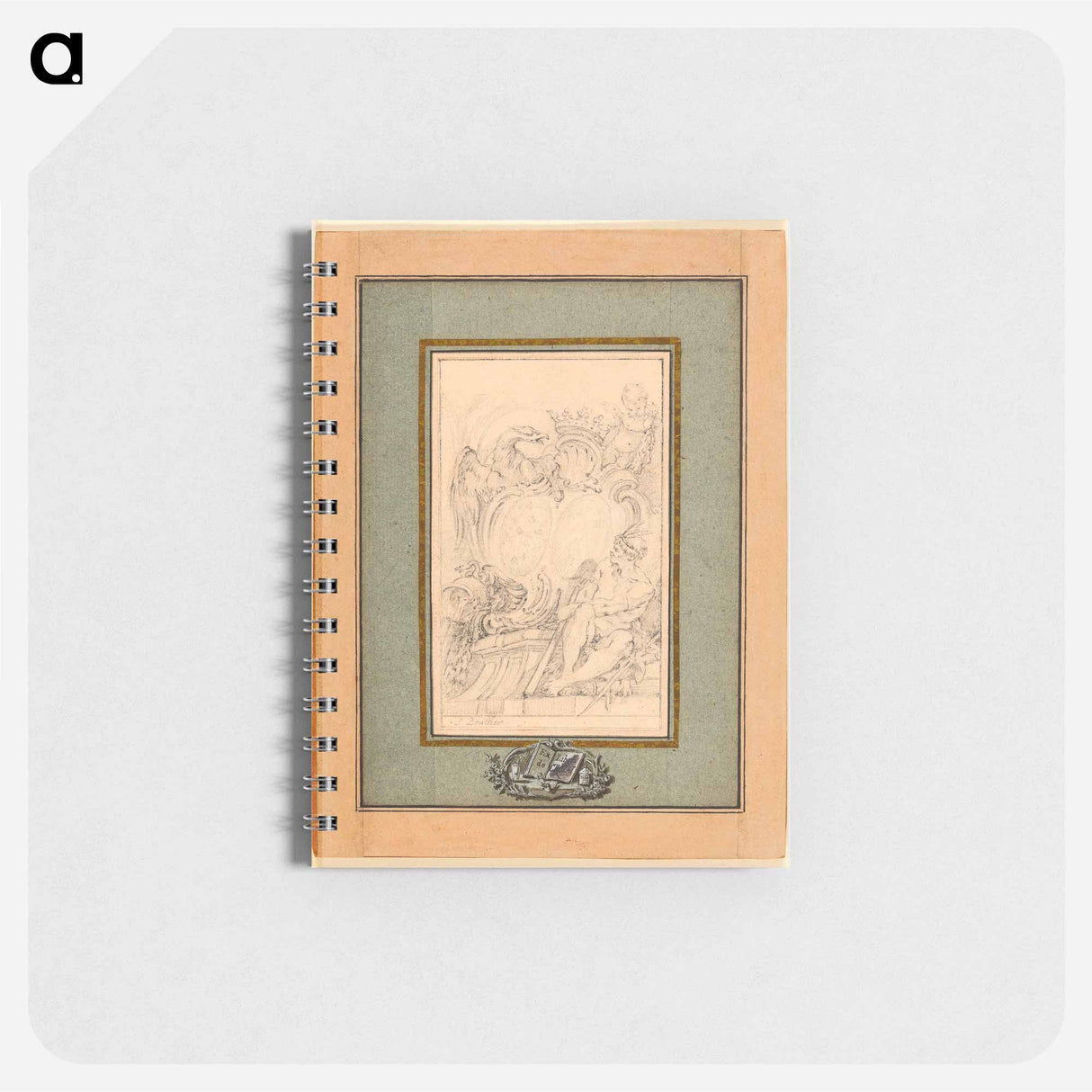 Armorial Bookplate for Crozat, Baron de Thiers - フランソワ ブーシェ Memo.