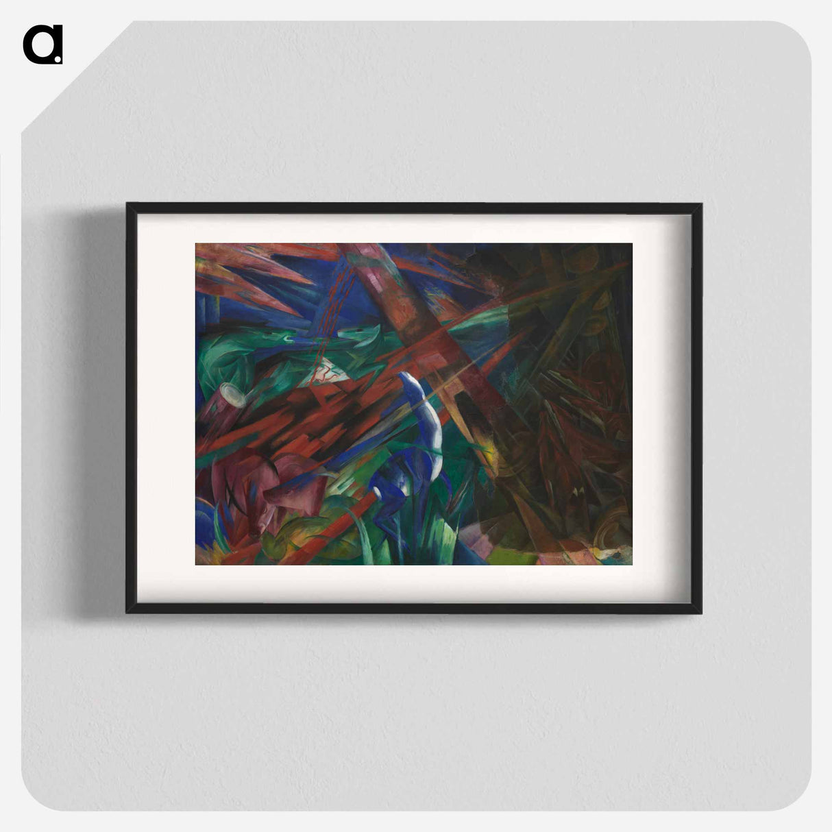 Animal fates (the trees showed their rings, the animals their veins) - Franz Marc Poster.