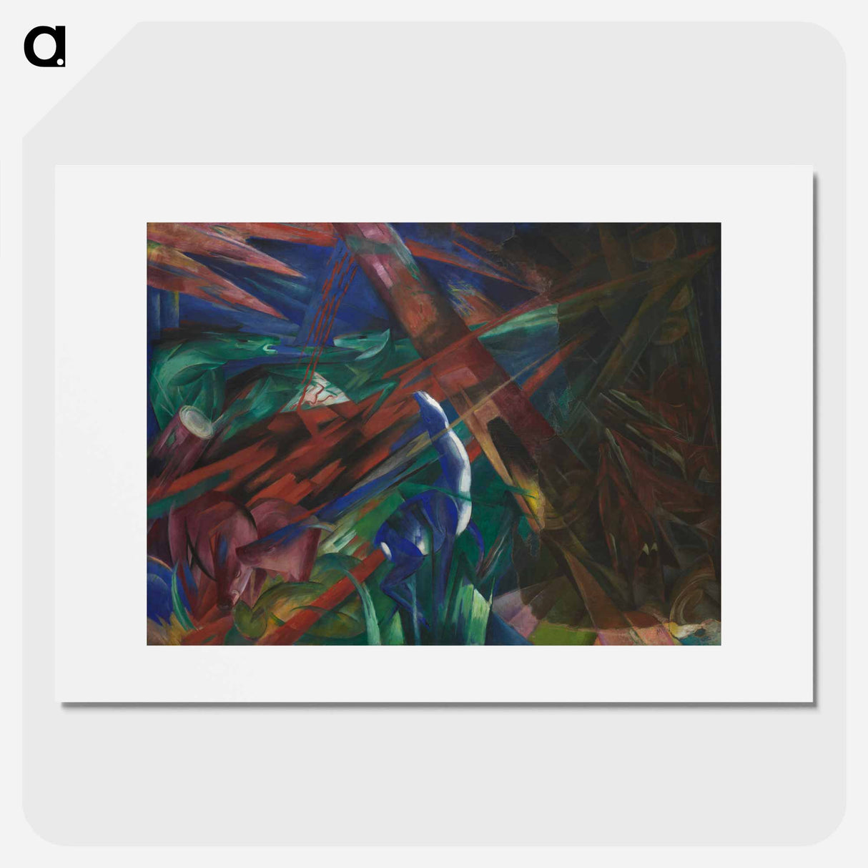 Animal fates (the trees showed their rings, the animals their veins) - Franz Marc Poster.