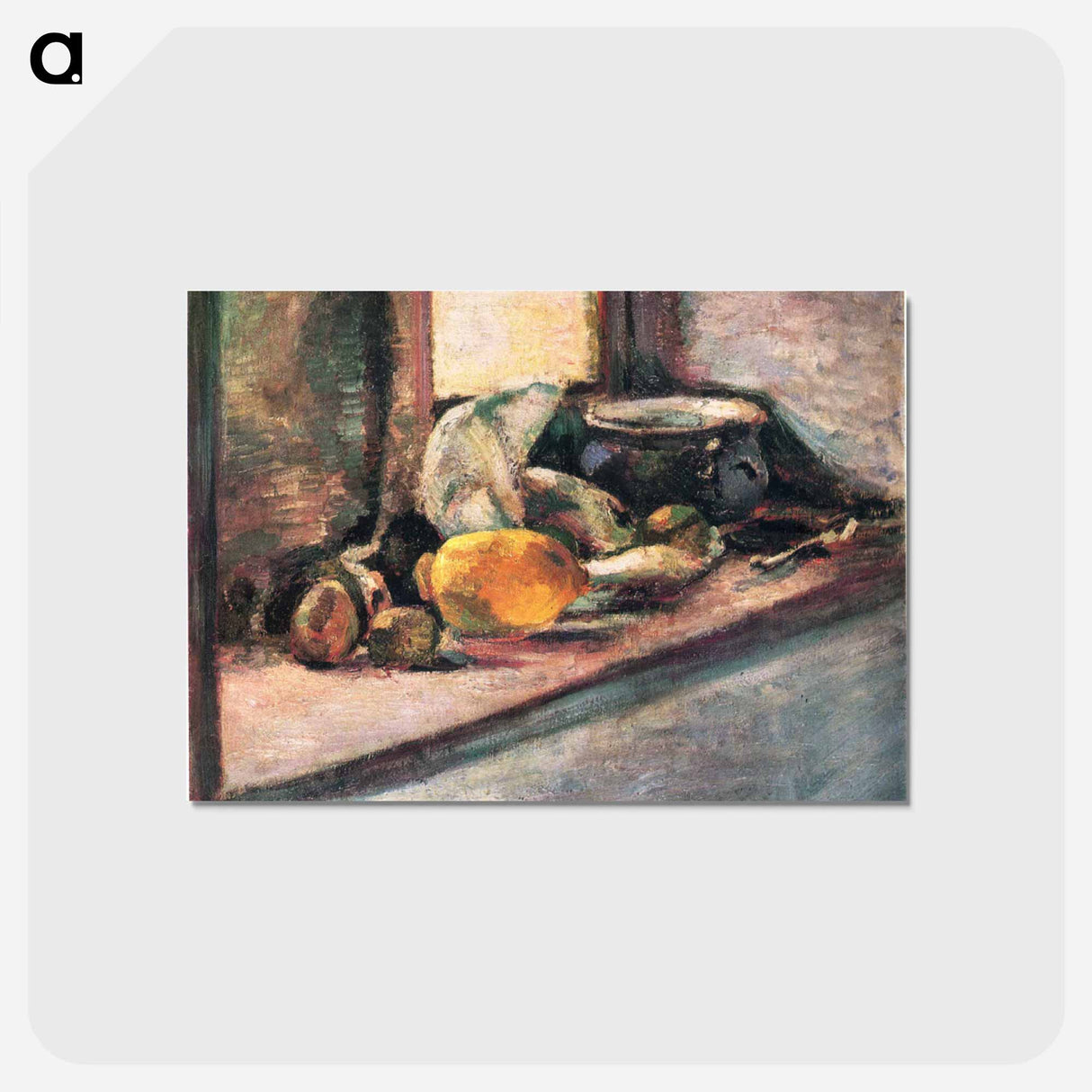アートポストカード-Blue Pot and Lemon - アンリ マティス Postcard.