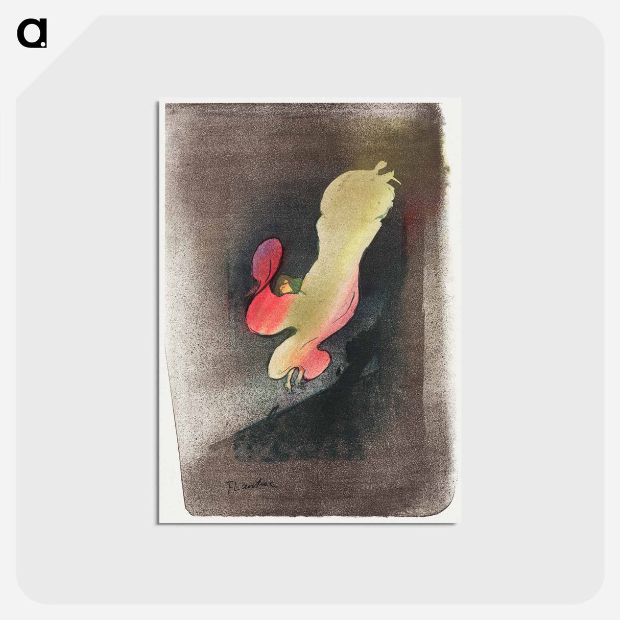 アートポストカード-Miss Loïe Fuller - アンリ ド トゥールーズ ロートレック Postcard.