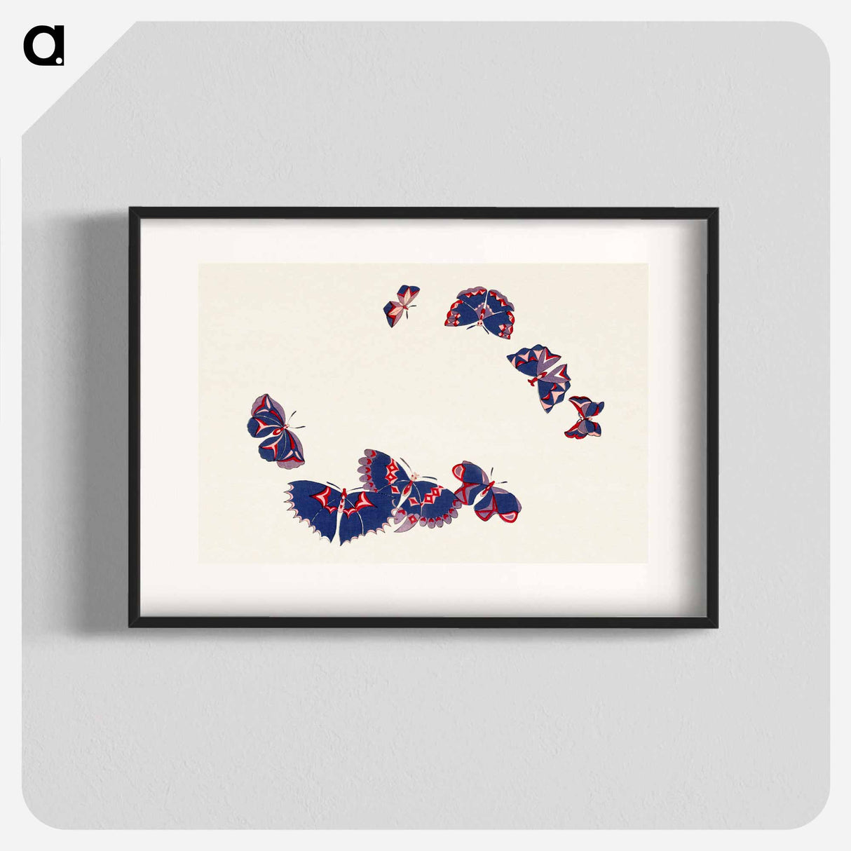 Vintage butterfly - 神坂 雪佳 Poster.