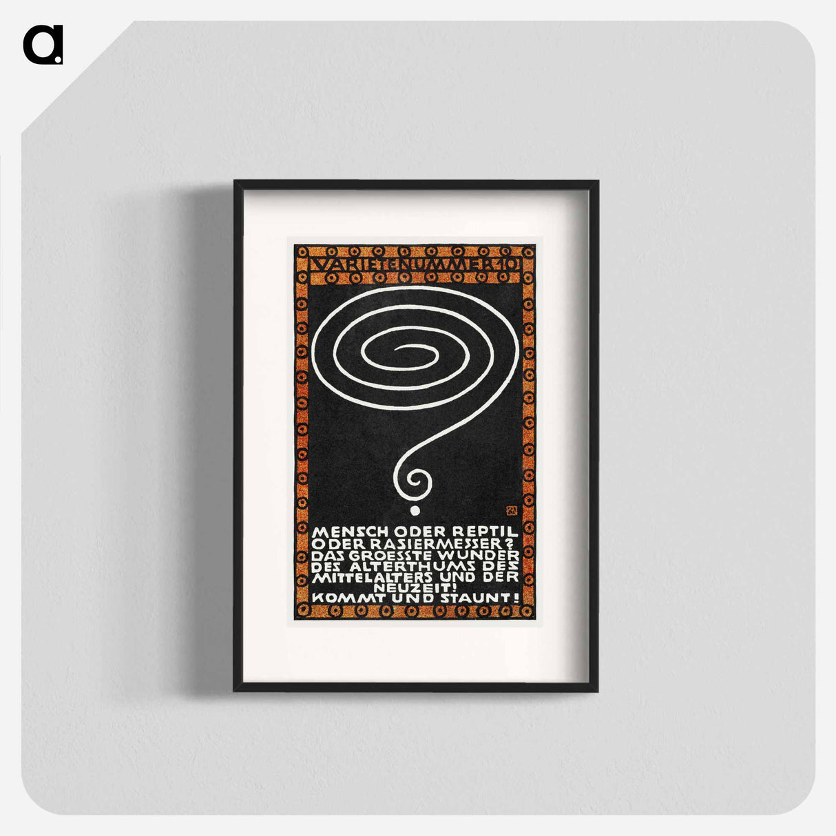 Variety Act 10: Man or Reptile or Razor? - モリツ ユング Poster.