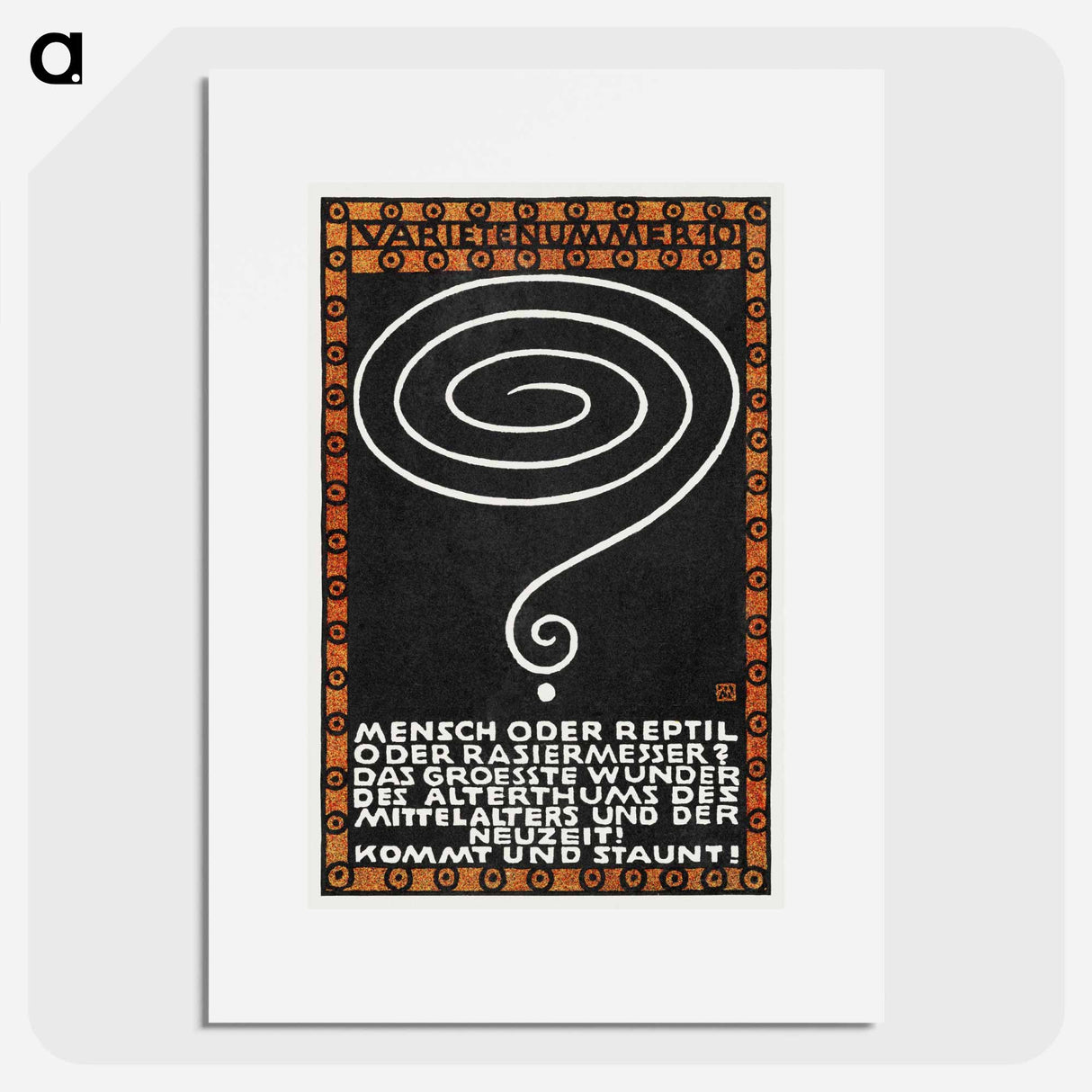 Variety Act 10: Man or Reptile or Razor? - モリツ ユング Poster.