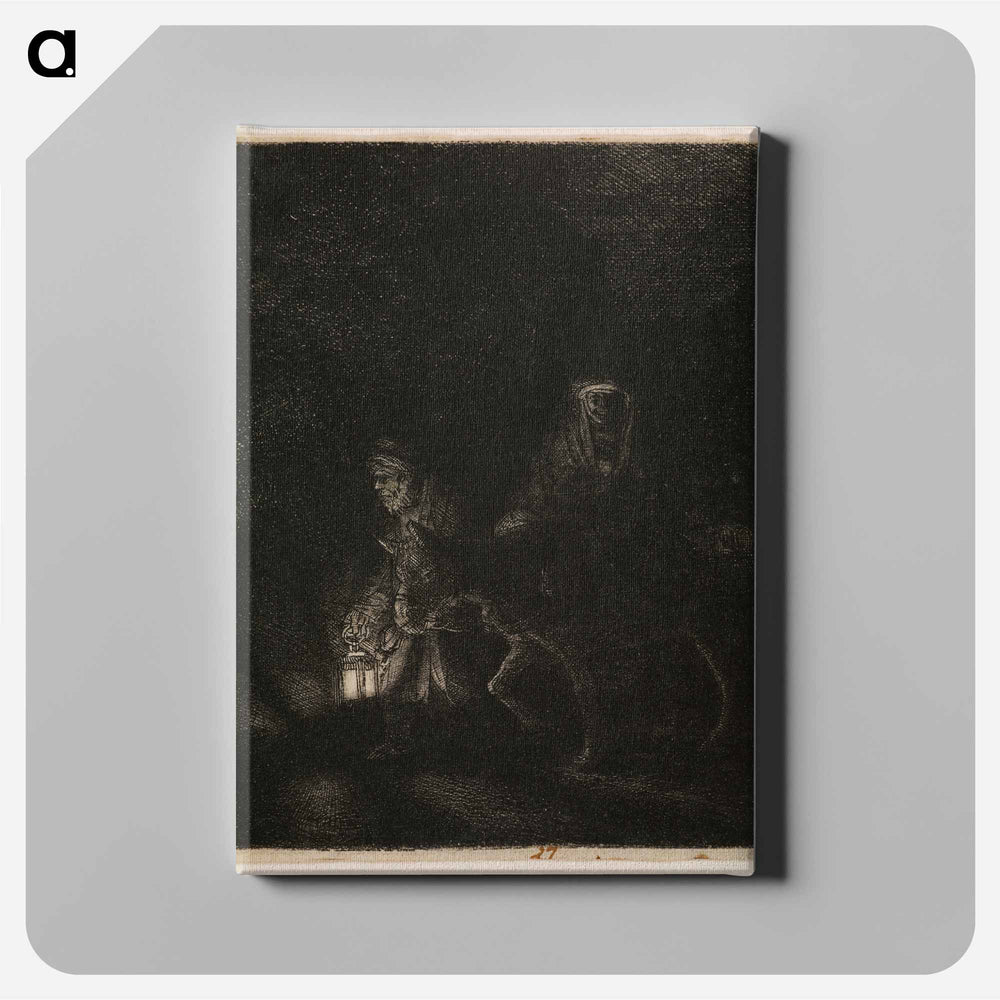 The Flight into Egypt - レンブラント ファン レイン Canvas.