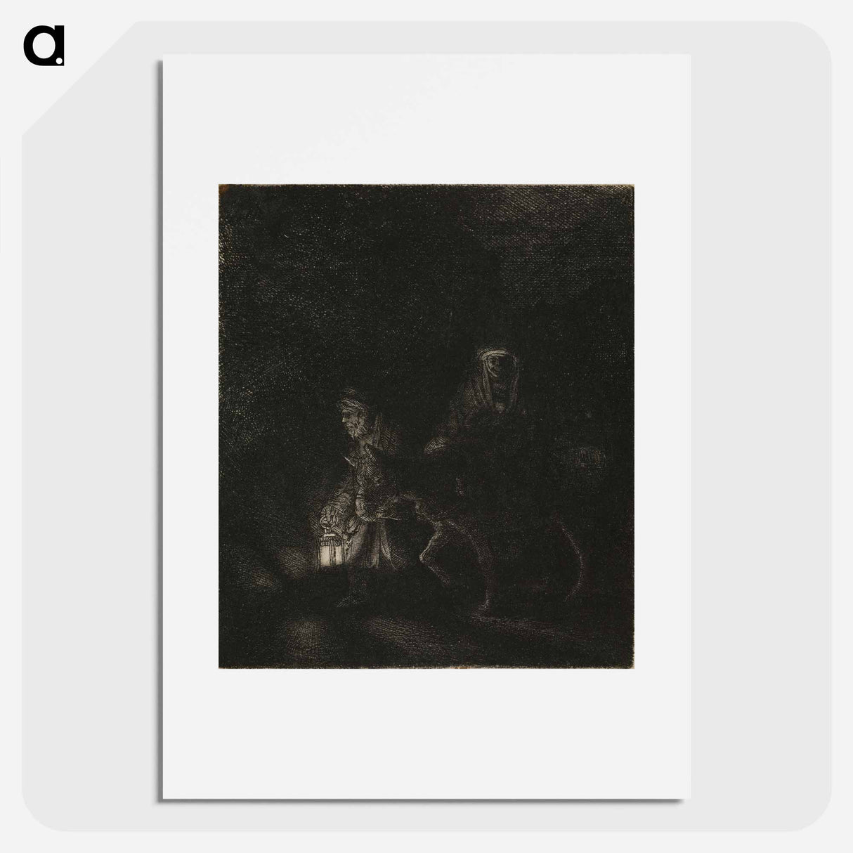 The Flight into Egypt - レンブラント ファン レイン Poster.