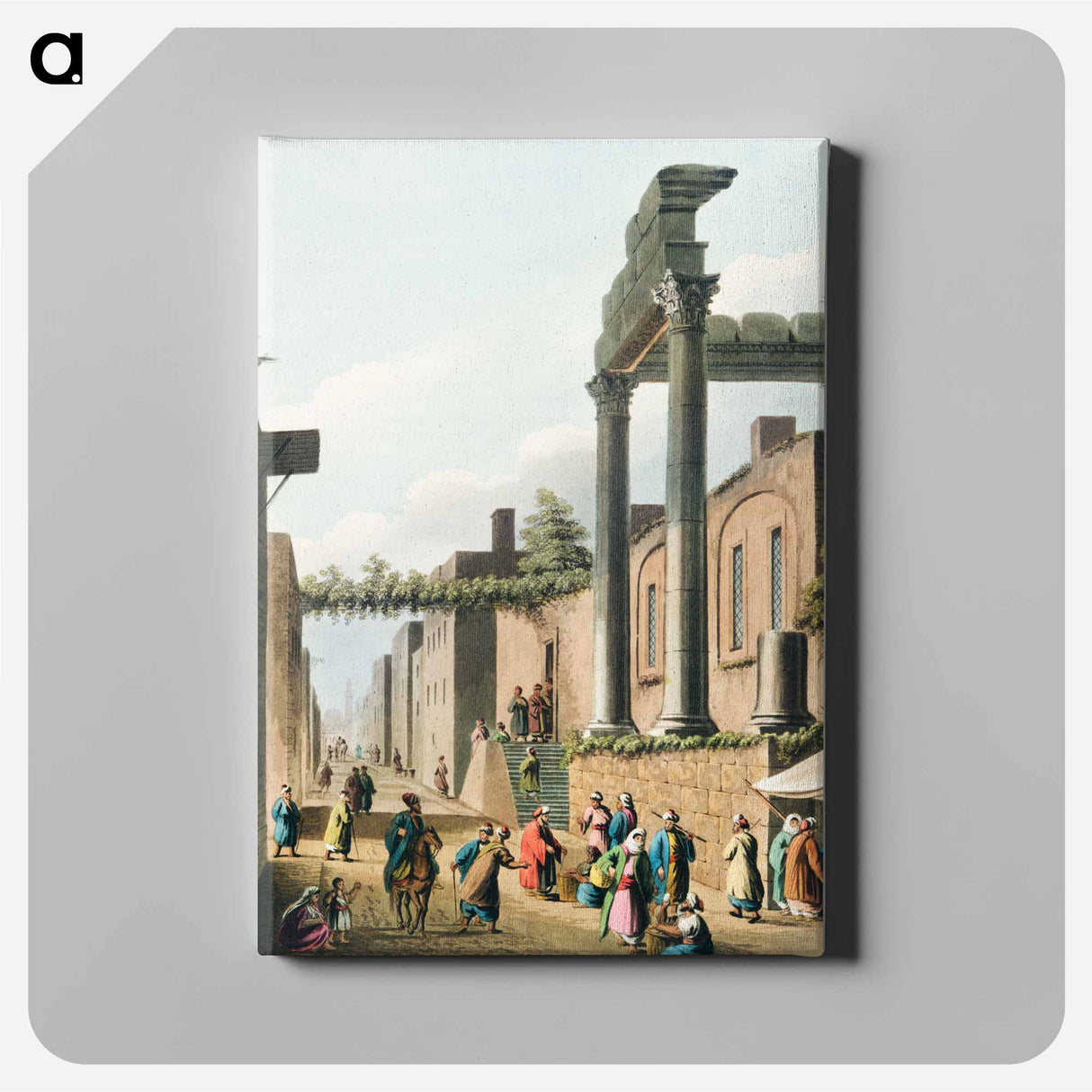 Mosque at Latachia - オスマン帝国領内の景色 Canvas.