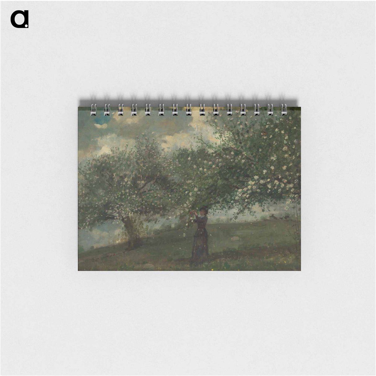 Girl Picking Apple Blossoms - ウィンスロー ホーマー Memo.