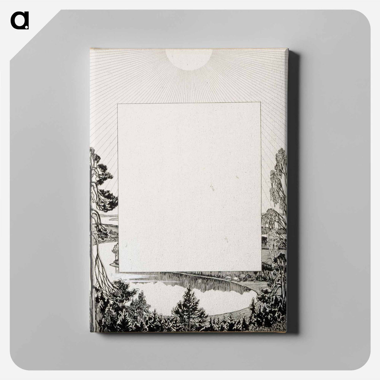 Maamme-runon loppuvinjetti - アルバート エーデルフェルト Canvas.