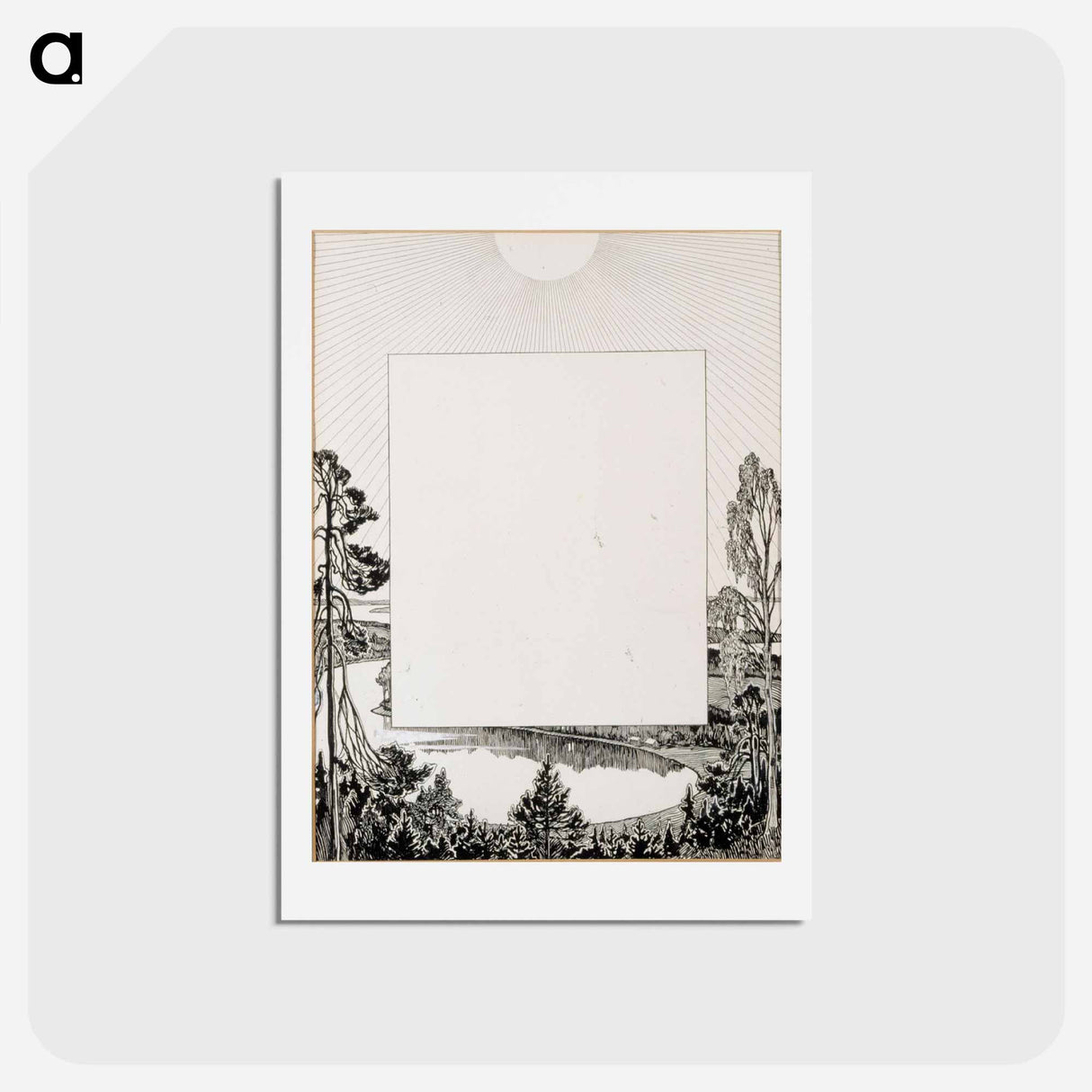 Maamme-runon loppuvinjetti - アルバート エーデルフェルト Postcard.