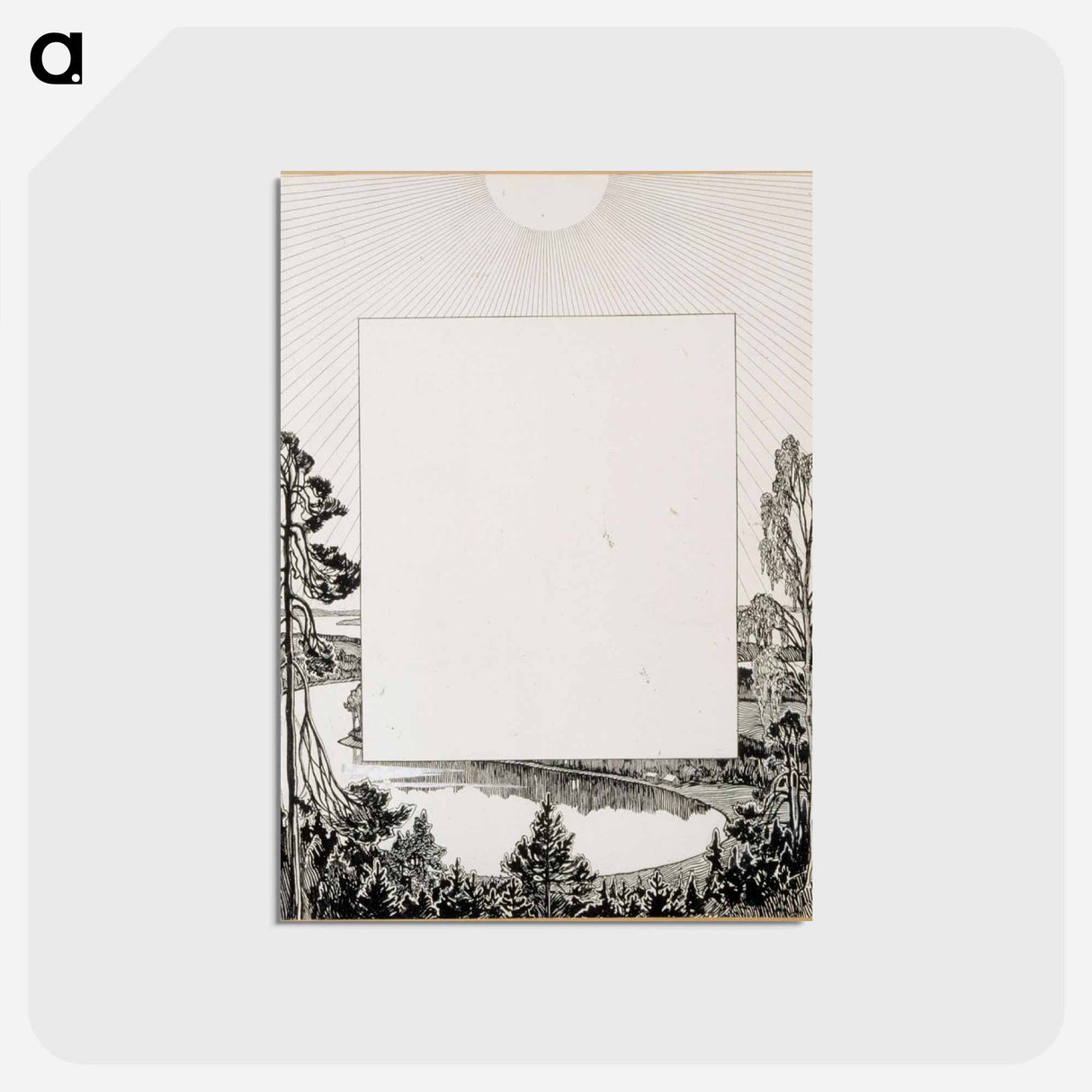 Maamme-runon loppuvinjetti - アルバート エーデルフェルト Postcard.