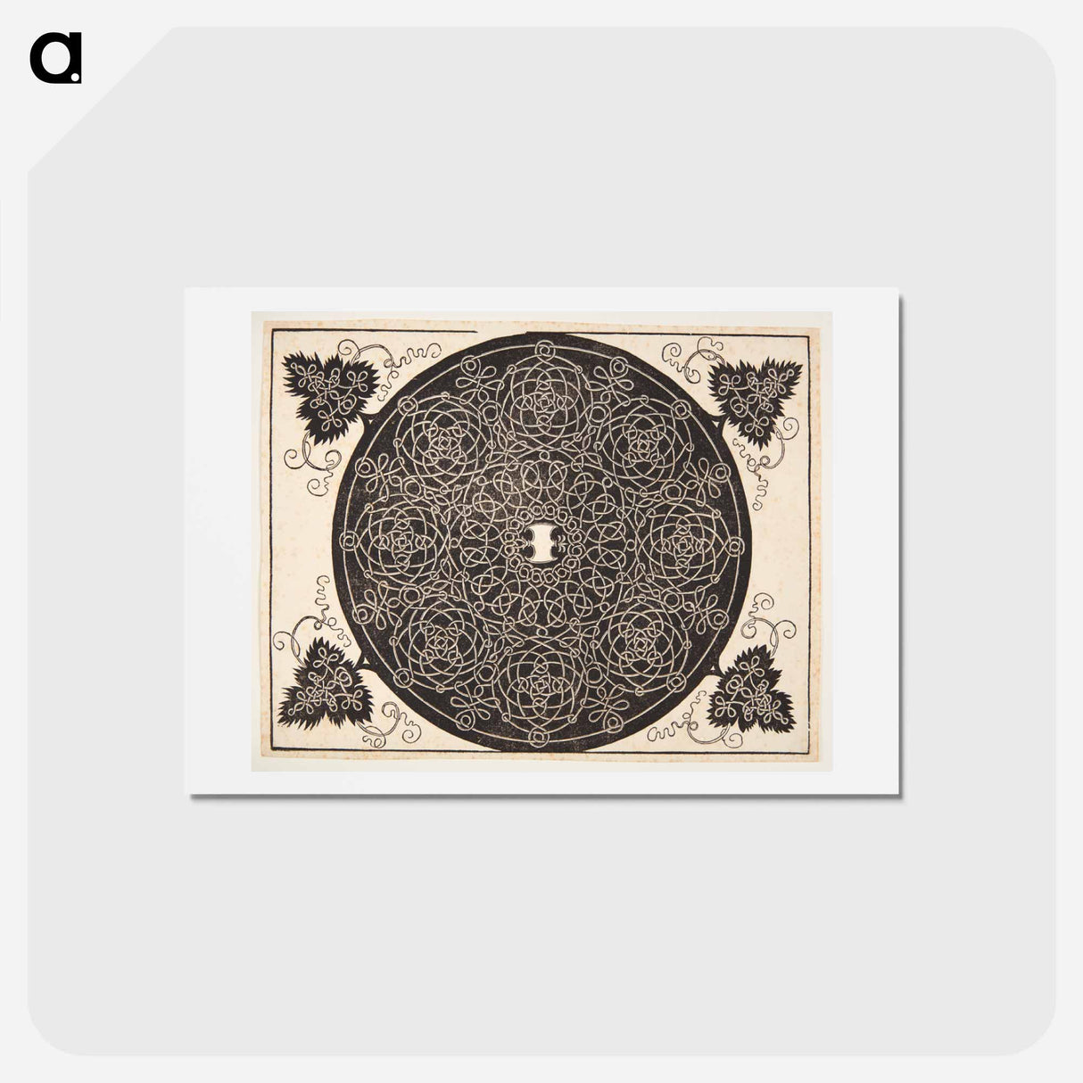 アートポストカード-Knob with rounded shield - アルブレヒト デューラー Postcard.