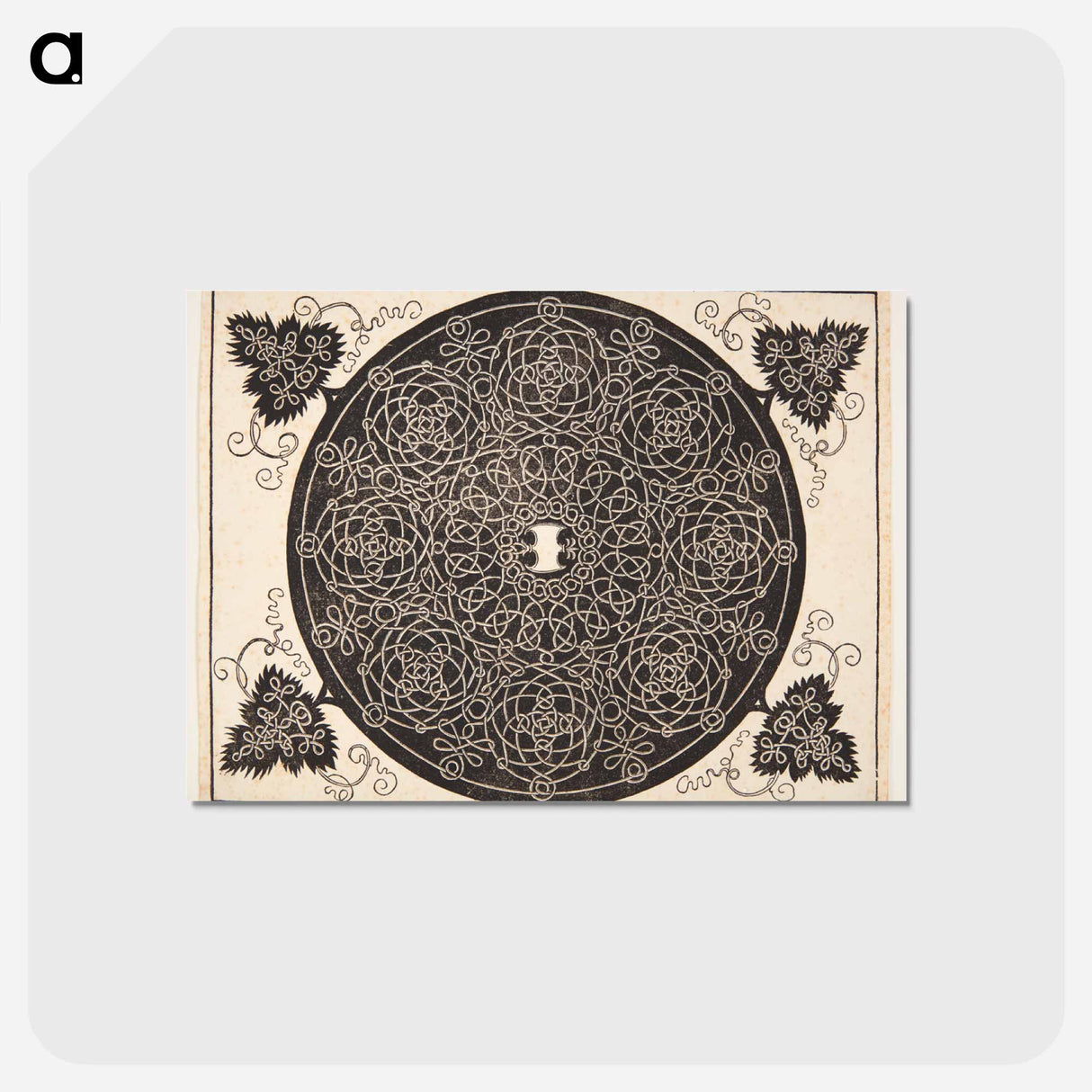 アートポストカード-Knob with rounded shield - アルブレヒト デューラー Postcard.