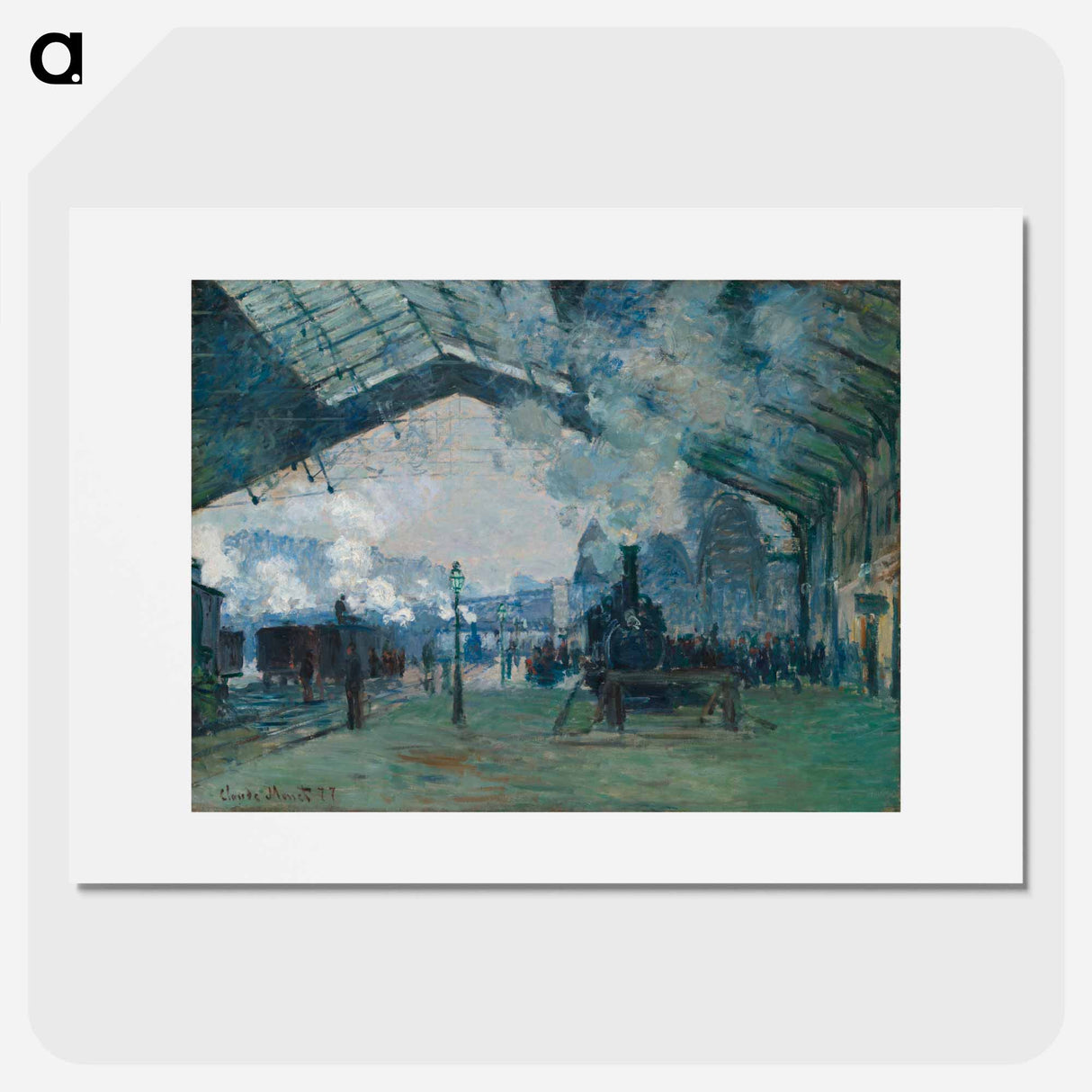 アートポスター-Arrival of the Normandy Train, Gare Saint-Lazare - クロード モネ Poster.