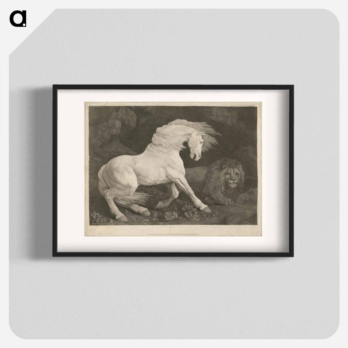 アートポスター-A Horse Affrighted by a Lion
- ジョージ スタッブス Poster.
