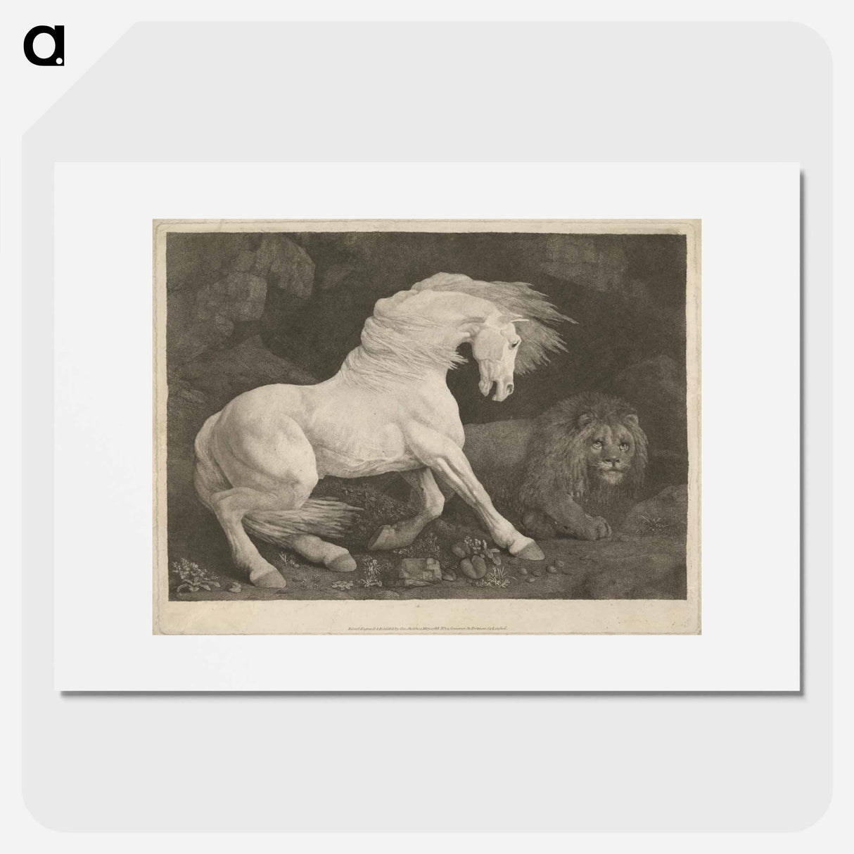 アートポスター-A Horse Affrighted by a Lion
- ジョージ スタッブス Poster.