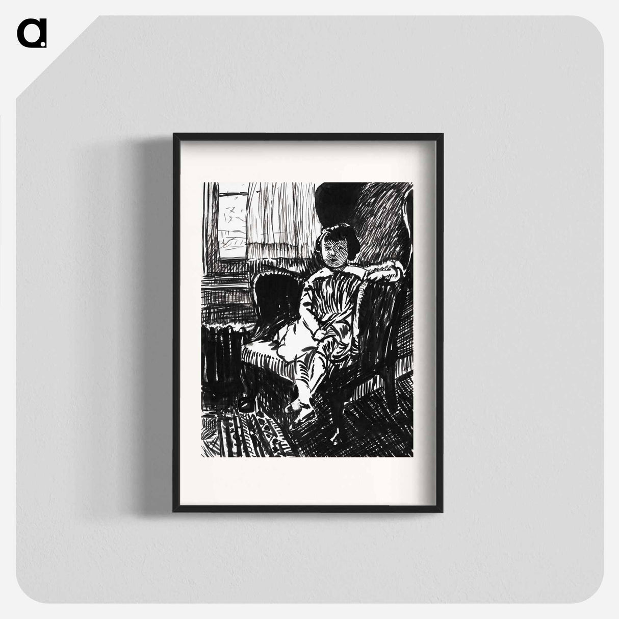 Girl Seated in Chair - Henry Lyman Sayen Poster.