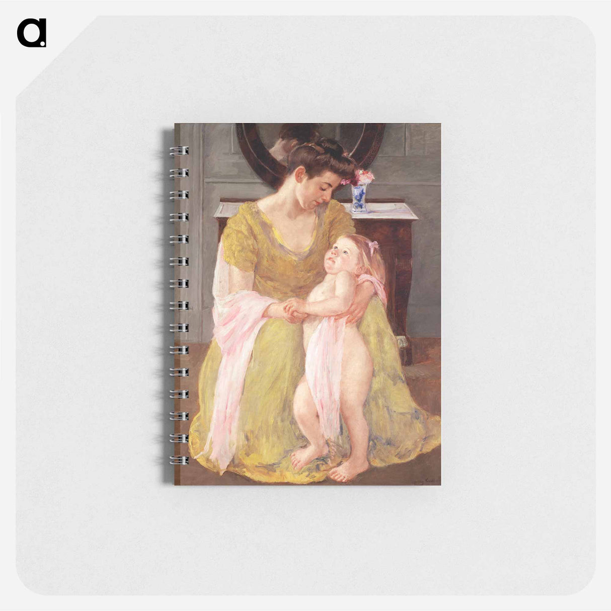 Mother and Child with a Rose Scarf - メアリー カサット Memo.