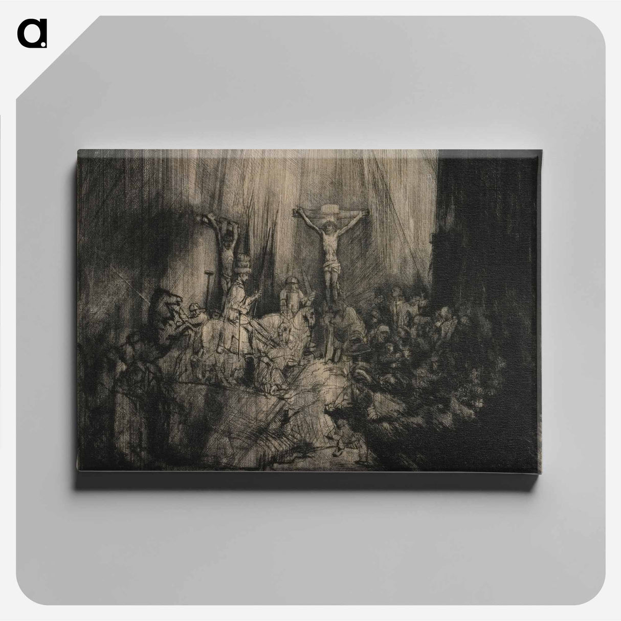 アートパネル-Rembrandt van Rijn's large oblong plate - レンブラント ファン レイン Canvas.