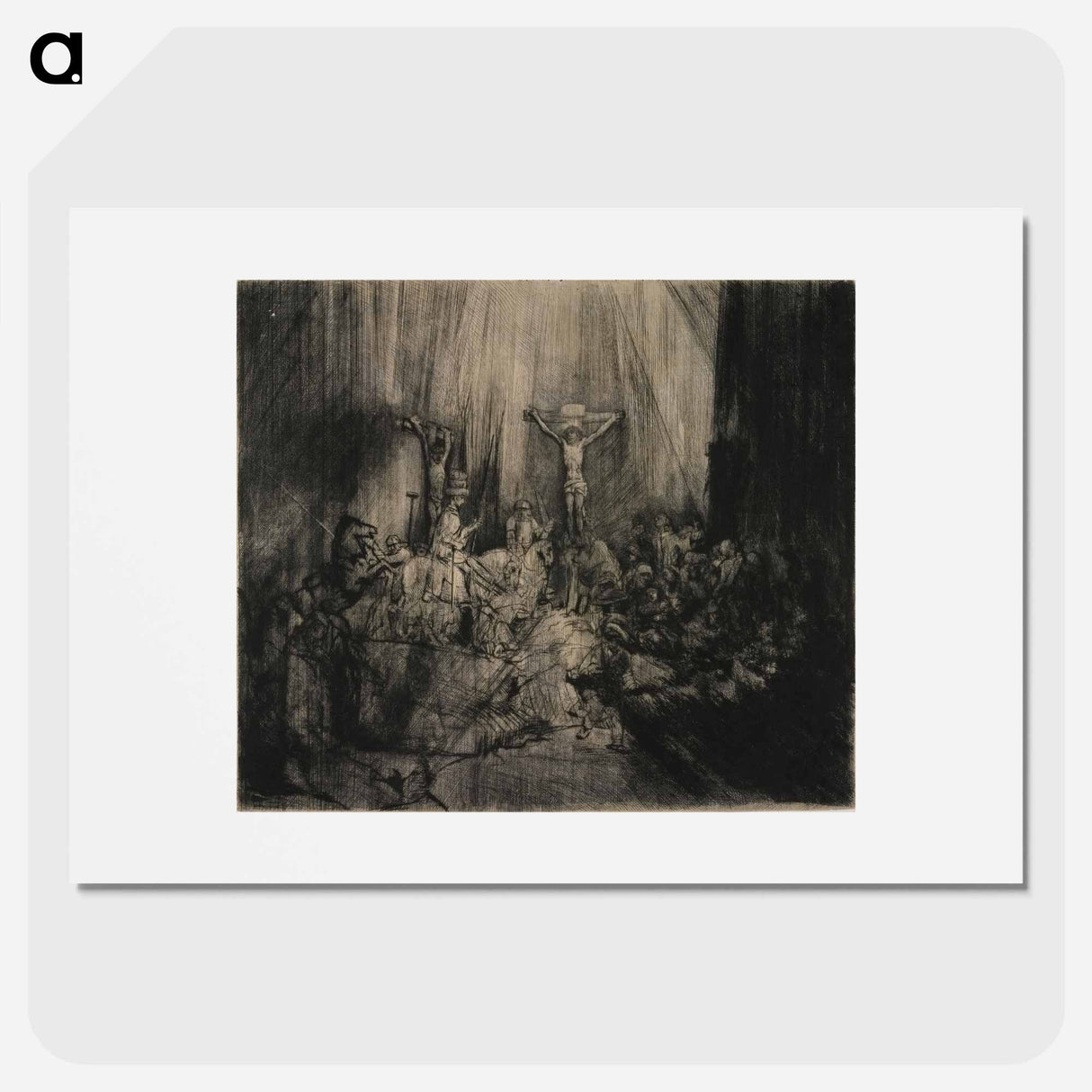 Rembrandt van Rijn's large oblong plate - レンブラント ファン レイン Poster.