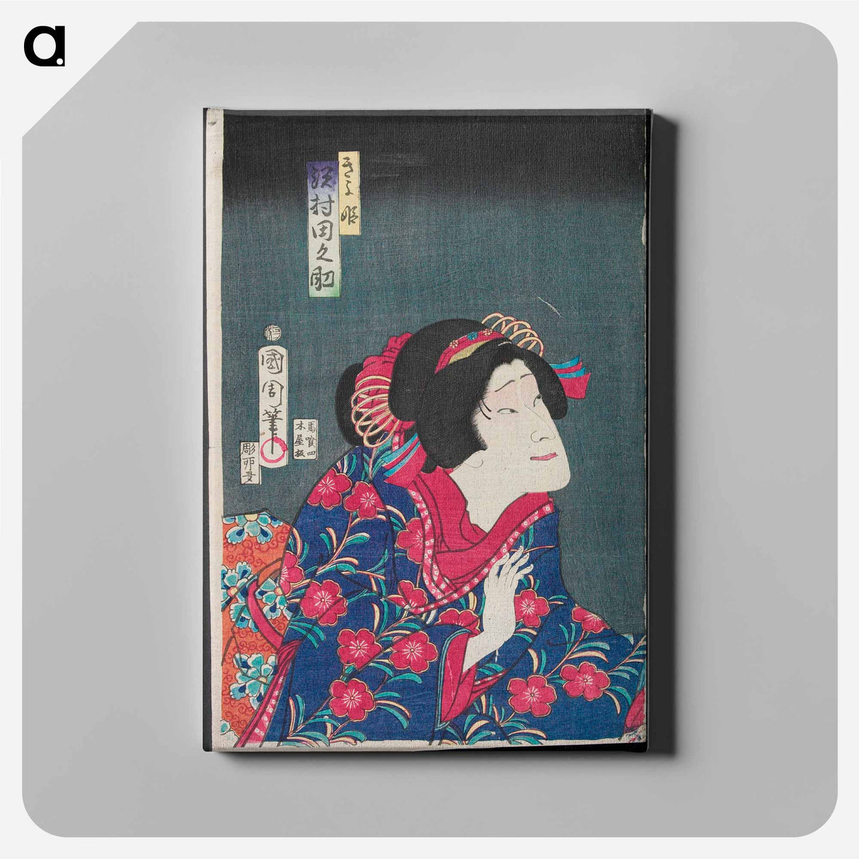 Sawamura Tanosuke as Princess Kiyo - Toyohara Kunichika Canvas.