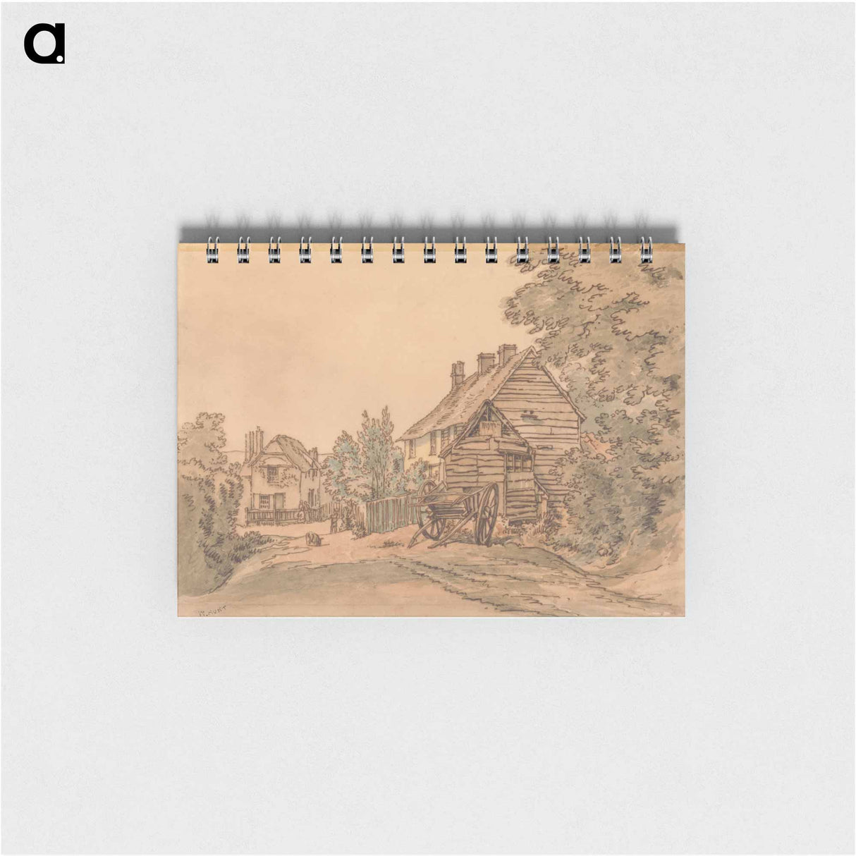 アートメモ帳-A Street in a Country Village - ウィリアム ヘンリー ハント Memo.
