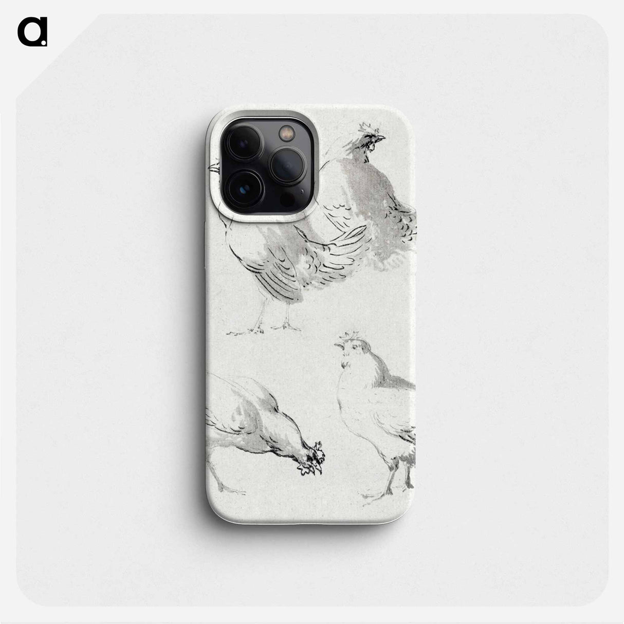Four chickens - アールト シューマン Phone Case.