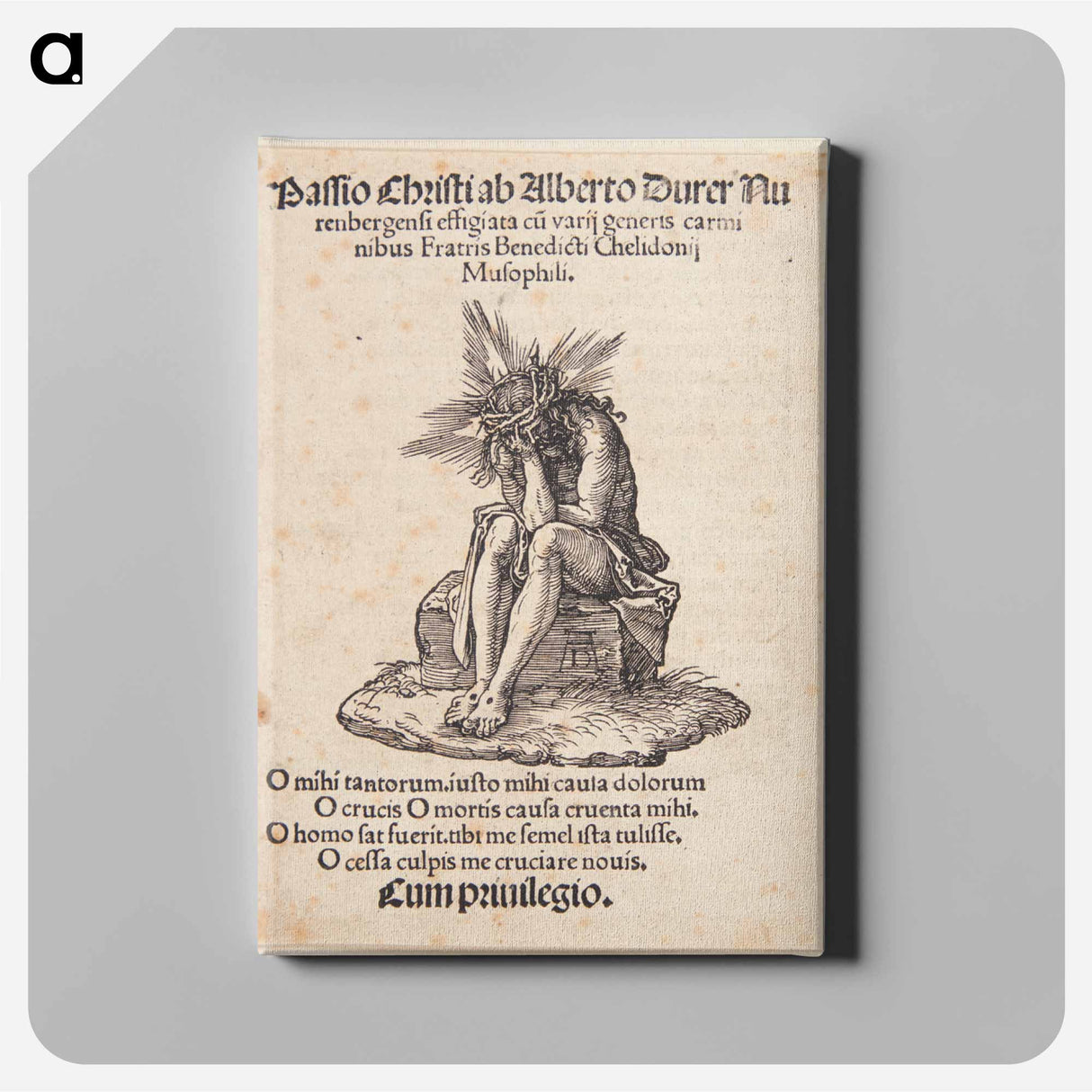 Title page with Christ as a man of sorrows - アルブレヒト デューラー Canvas.