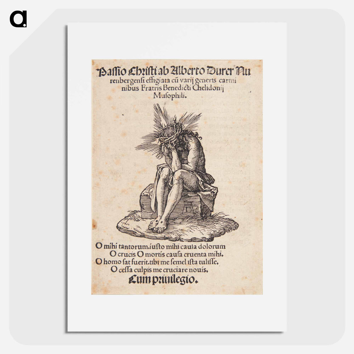 アートポスター-Title page with Christ as a man of sorrows - アルブレヒト デューラー Poster.