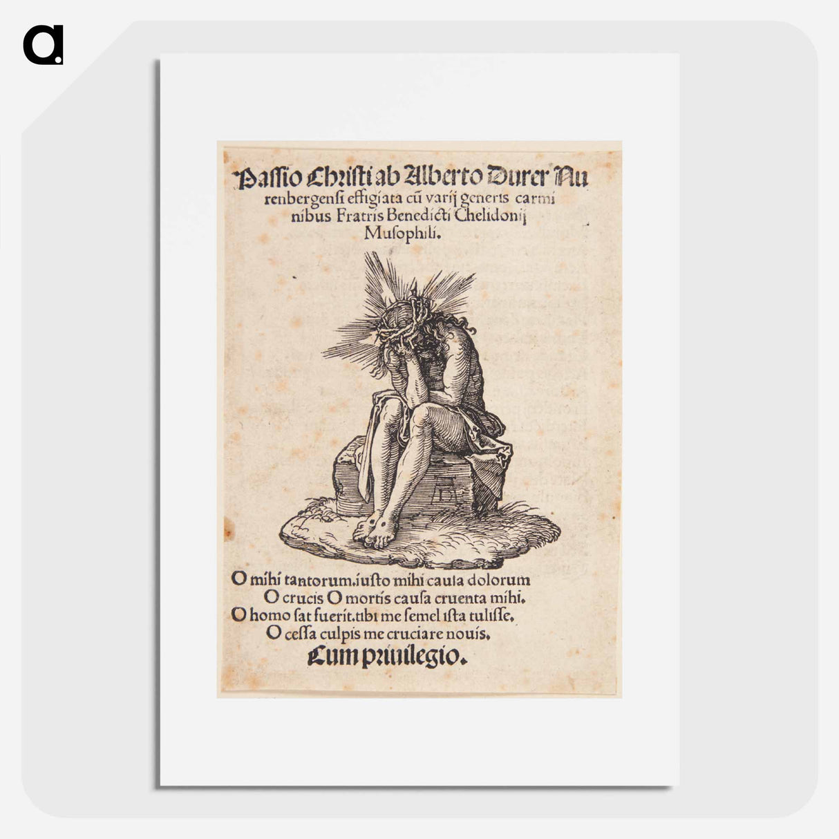 Title page with Christ as a man of sorrows - アルブレヒト デューラー Poster.
