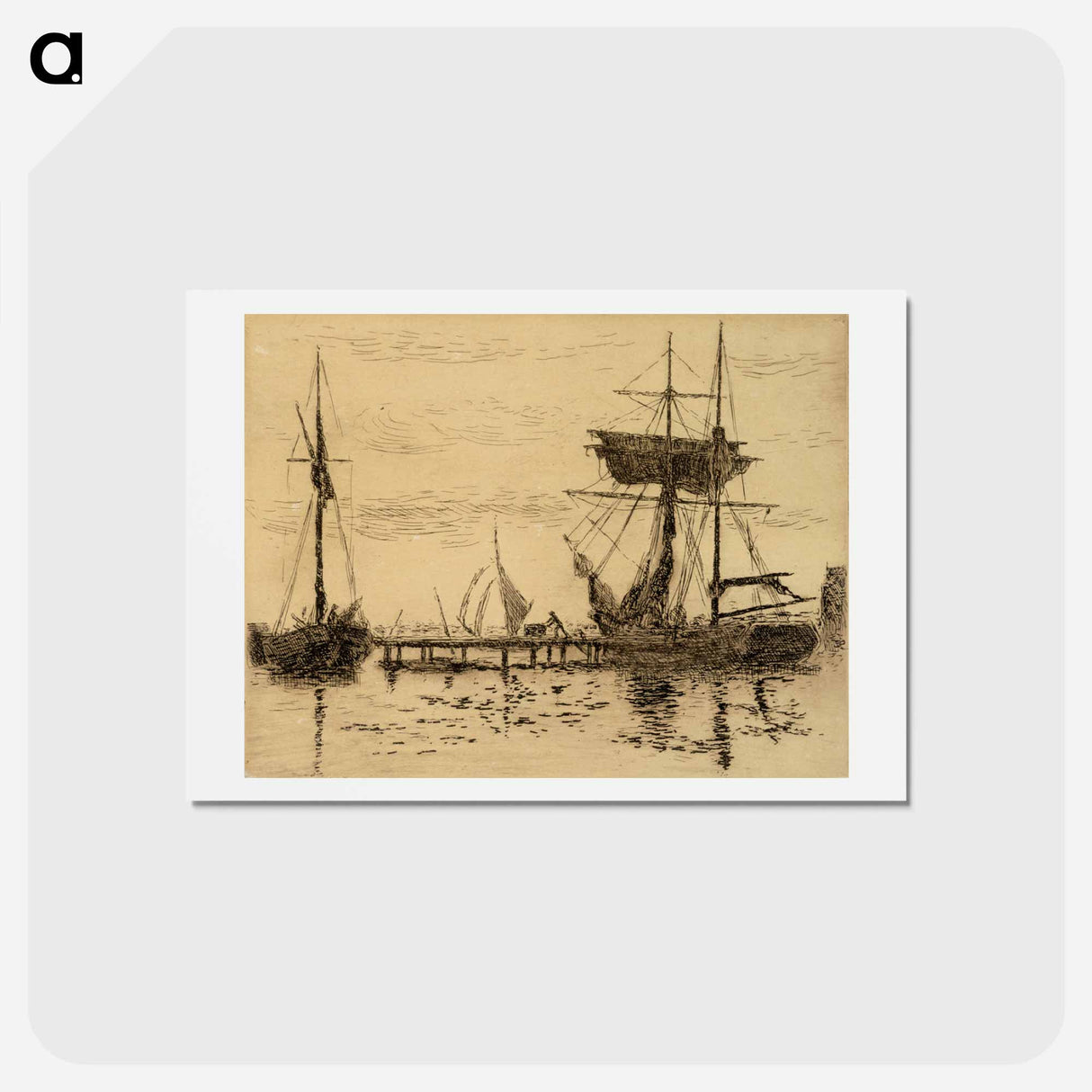 Port - アルフレッド ウィリアム フィンチ Postcard.