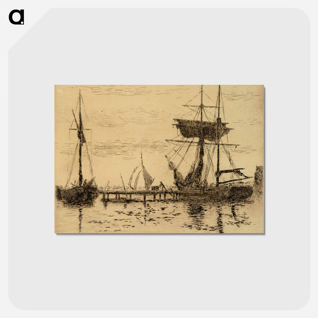 Port - アルフレッド ウィリアム フィンチ Postcard.