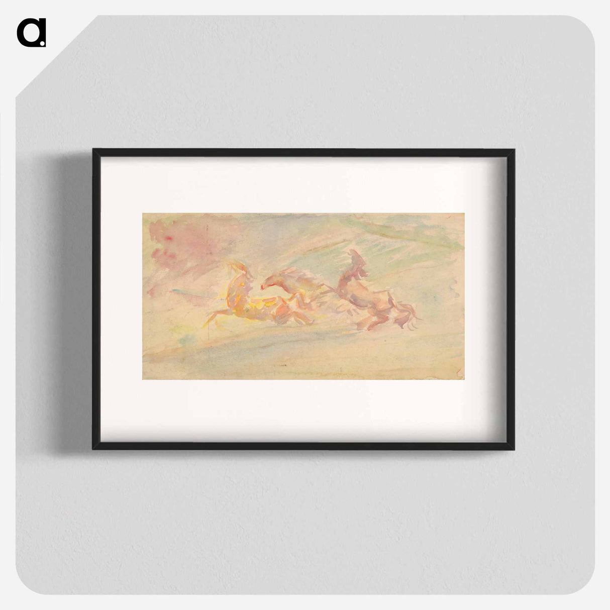 Galloping horses - アーノルド ピーター ワイズ クビンチャン Poster.