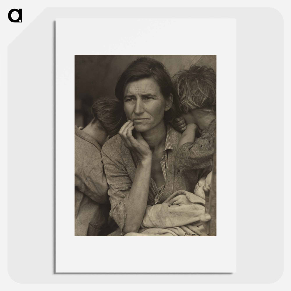 Human Erosion in California (Migrant Mother) - Dorothea Lange Poster.