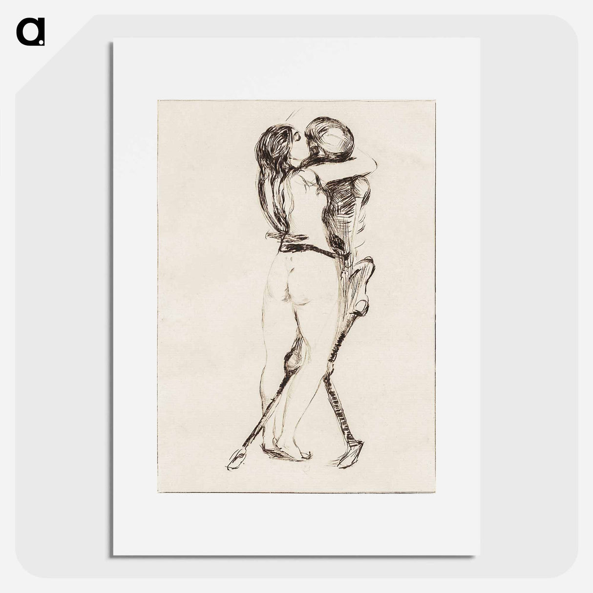 Death and the Woman - エドヴァルド ムンク Poster.