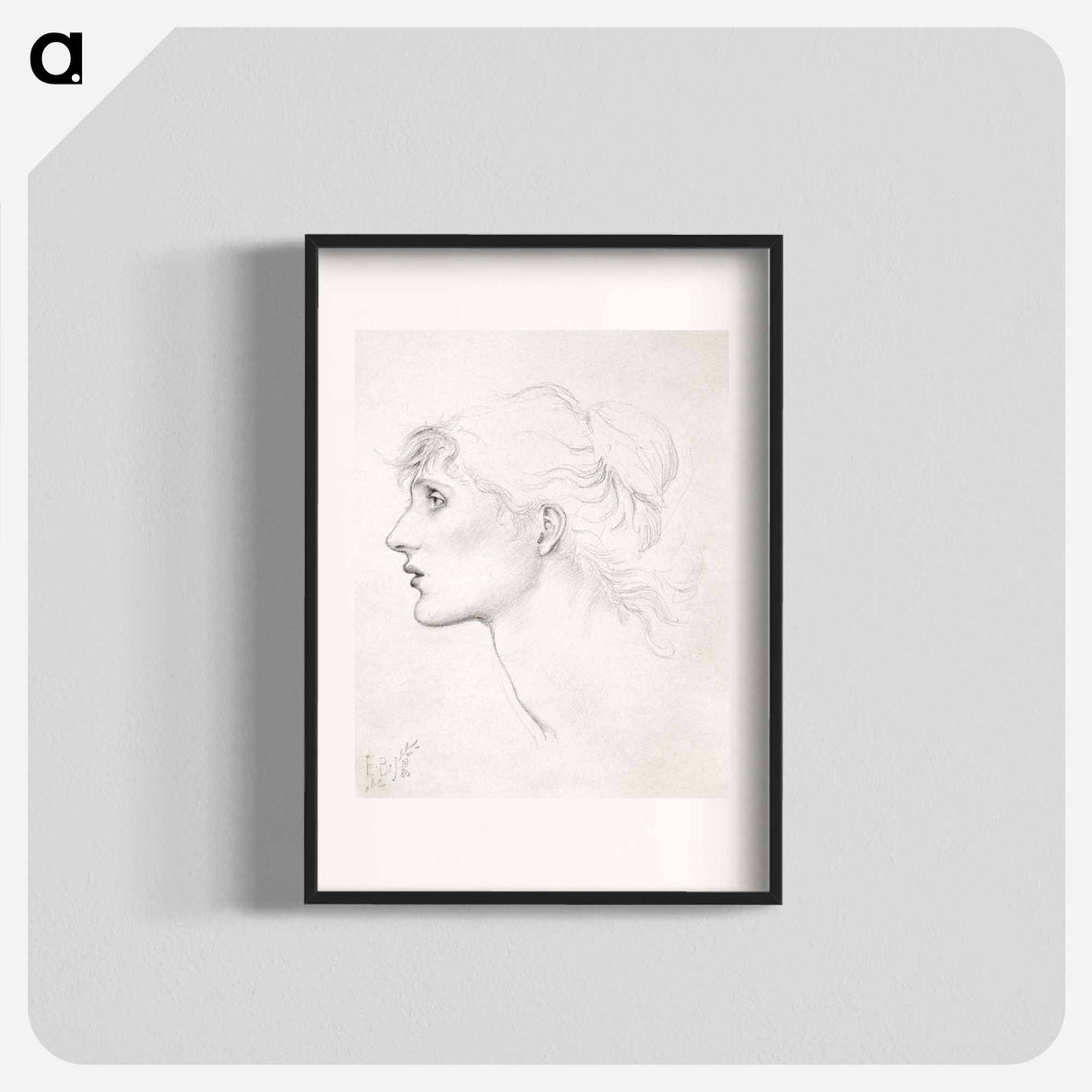 The Car of Love or Love's Wayfaring - Study of Margaret Drummond - エドワード バーン ジョーンズ Poster.