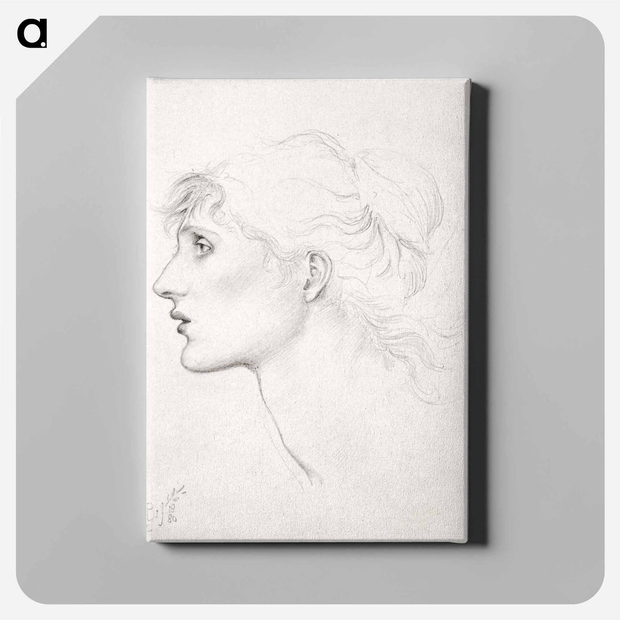 The Car of Love or Love's Wayfaring - Study of Margaret Drummond - エドワード バーン ジョーンズ Canvas.