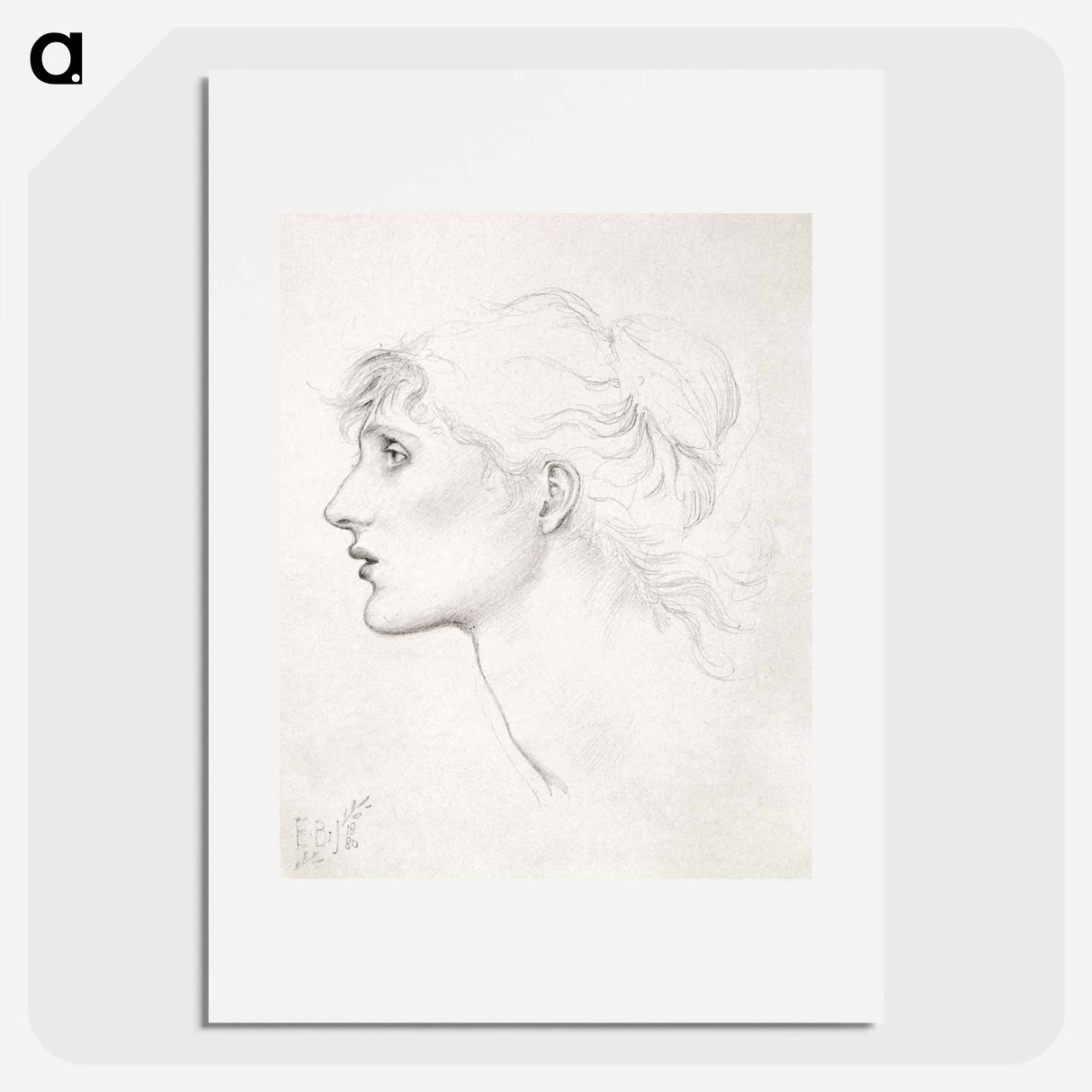 The Car of Love or Love's Wayfaring - Study of Margaret Drummond - エドワード バーン ジョーンズ Poster.