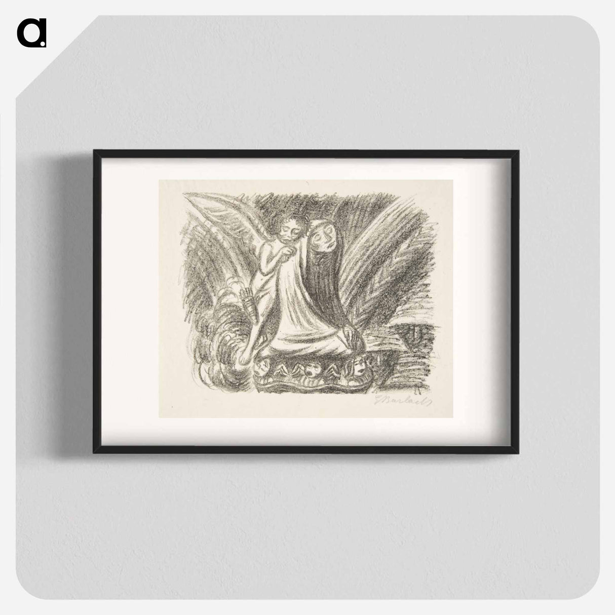 To the moon 4 - エルンスト ハインリヒ バルラッハ Poster.