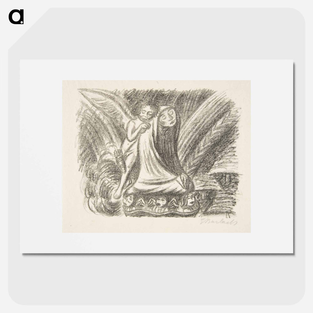 To the moon 4 - エルンスト ハインリヒ バルラッハ Poster.