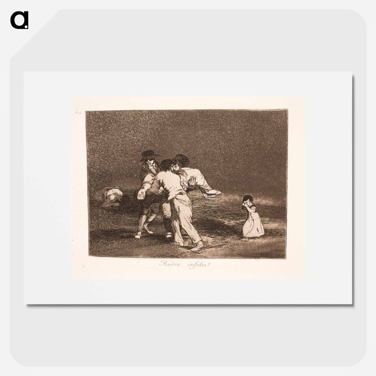 Unfortunate Mother - フランシスコ デ ゴヤ Poster.