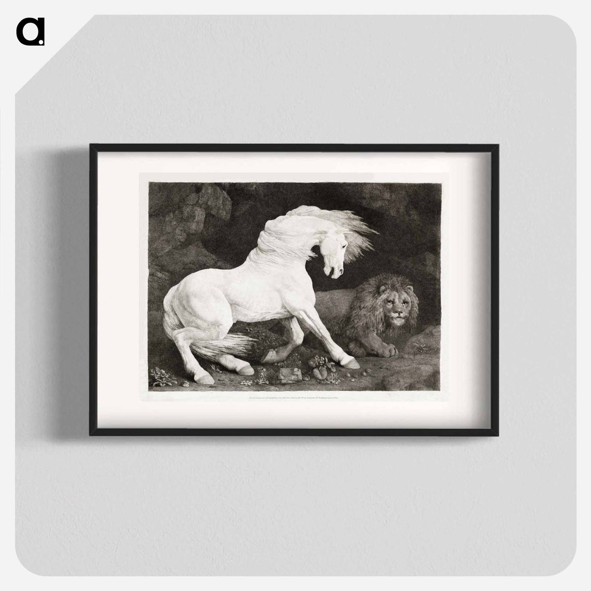 アートポスター-A Horse Affrighted at a Lion
- ジョージ スタッブス Poster.